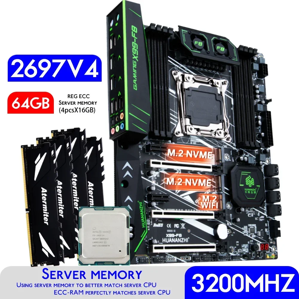 64Gb Ddr4 Ecc Reg 3200Mhz - HUANANZHI X99 F8 X99 Anakart XEON